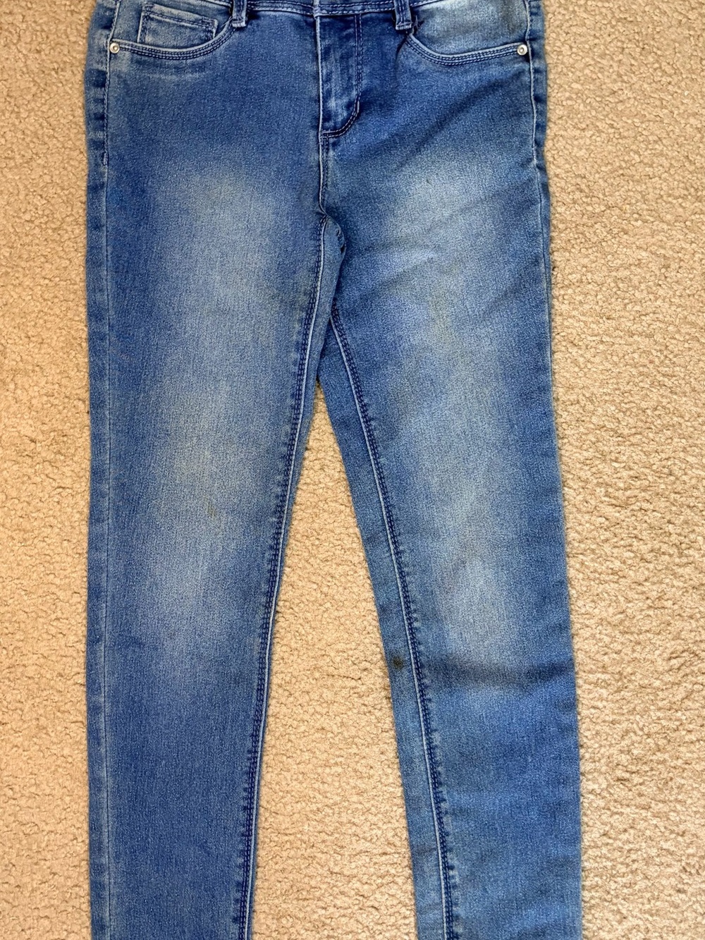 Girls Slim Fit Blue Denim Jeans